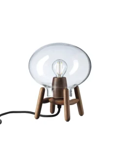FDB Møbler U6 Mini Hiti Bordlampe, klart glas/sort eg fra><noscript><img width=