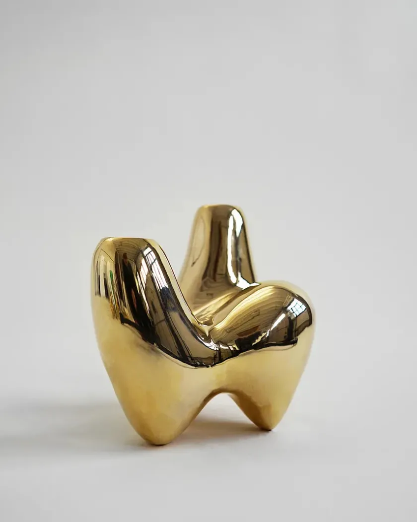 Hein Studio Unity Candleholder, gold fra> Lysestager