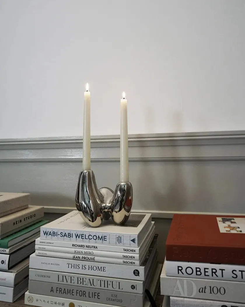 Hein Studio Unity Candleholder, gold fra> Lysestager