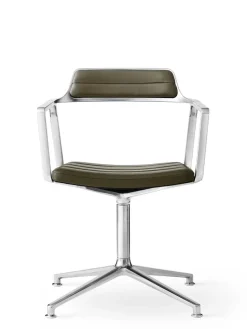 Vipp 452 Swivel Chair, bosco grøn læder fra> Spisebordsstole
