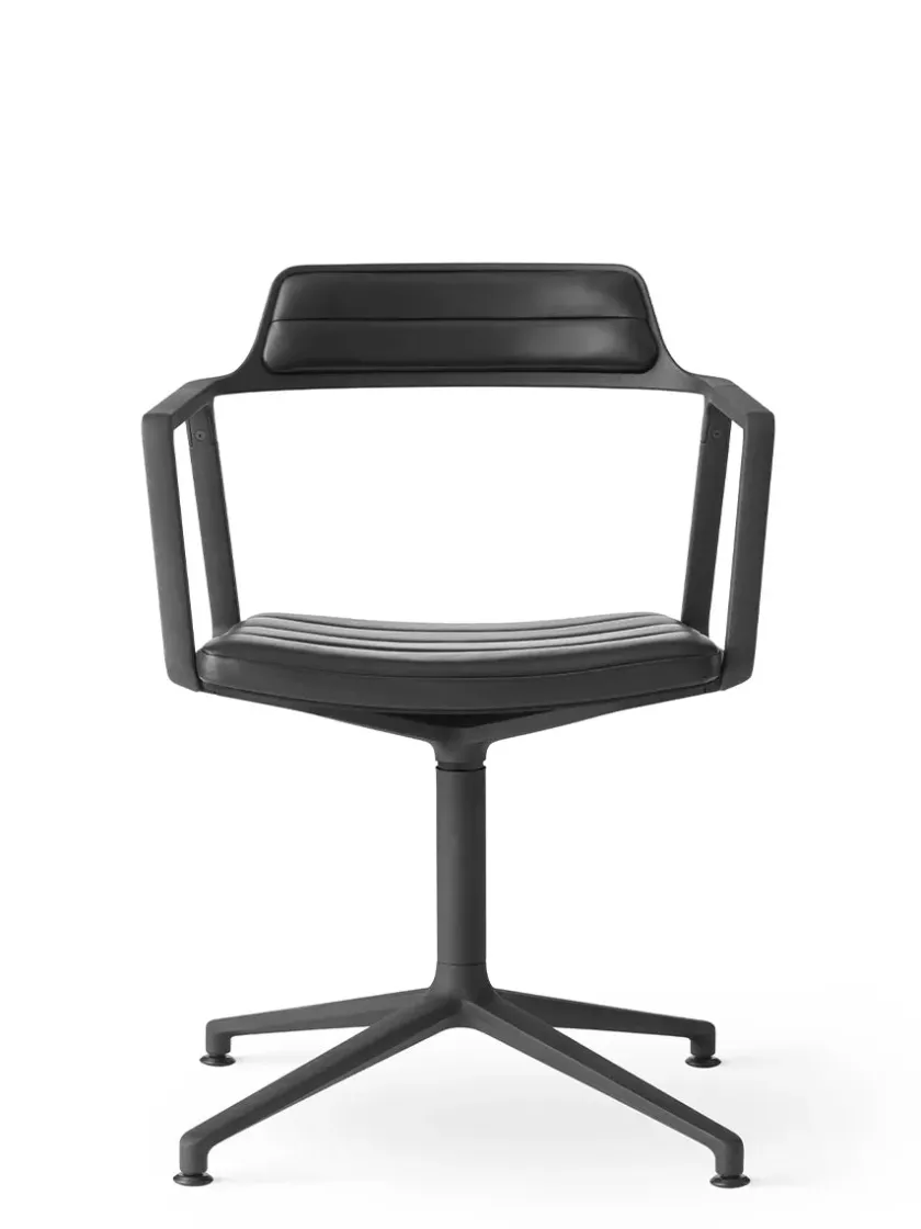 Vipp 452 Swivel Chair, bosco grøn læder fra> Spisebordsstole