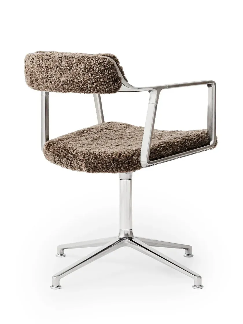 Vipp 452 Swivel Chair, bosco grøn læder fra> Spisebordsstole