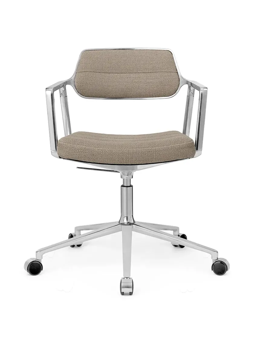 Vipp 453 Swivel+ Chair m/hjul, bosco grøn læder fra> Kontorstole