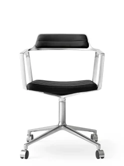 Vipp 452 Swivel Chair m/hjul, bosco grøn læder fra><noscript><img width=