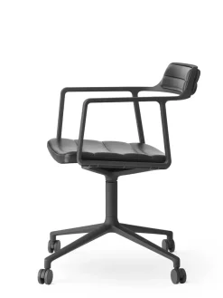 Vipp 452 Swivel Chair m/hjul, bosco grøn læder fra><noscript><img width=
