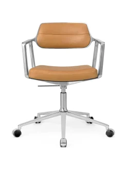 Vipp 453 Swivel+ Chair m/hjul, sort læder fra><noscript><img width=