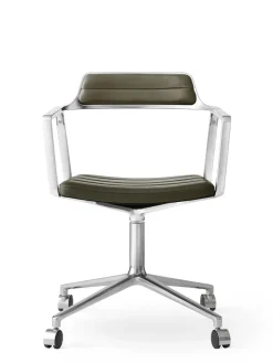 Vipp 452 Swivel Chair m/hjul, sort læder fra><noscript><img width=