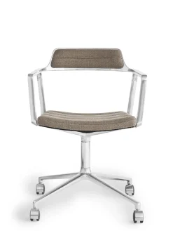 Vipp 452 Swivel Chair m/hjul, sort læder fra><noscript><img width=