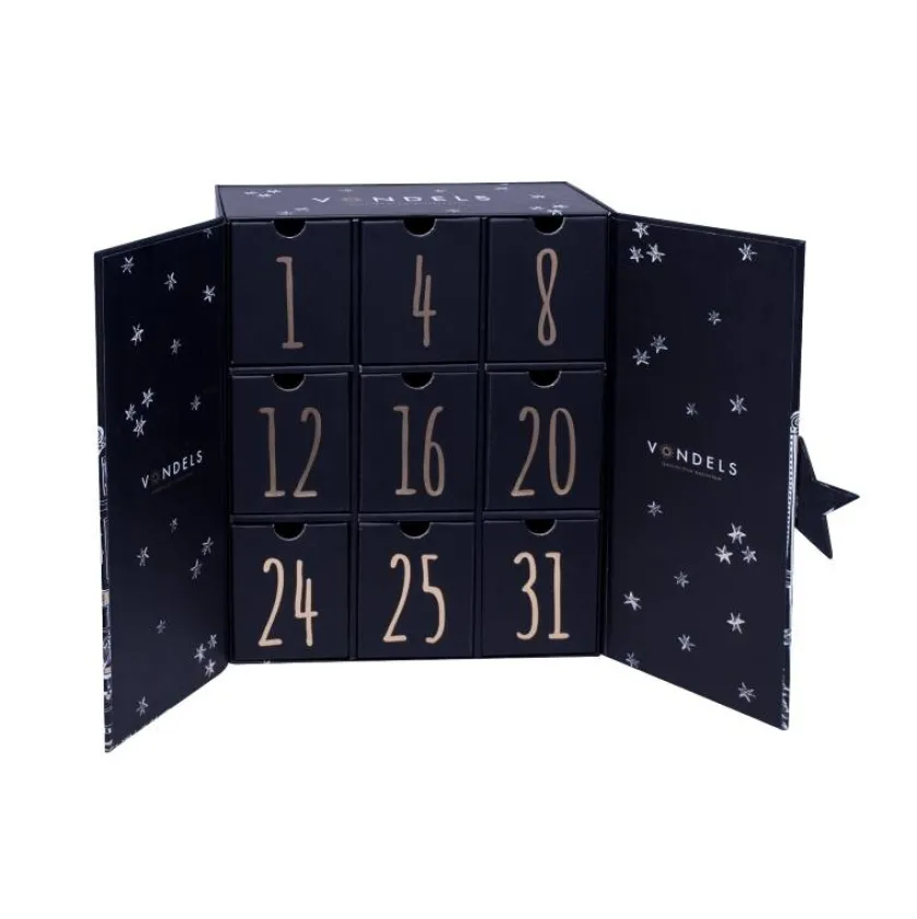 Vondels Adventskalender – Sæt med 9 julekugler> Gaver Til Hende|Juletræspynt
