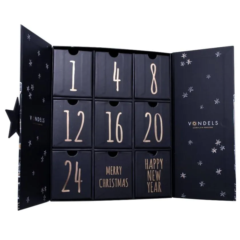 Vondels Adventskalender – Sæt med 9 julekugler> Gaver Til Hende|Juletræspynt
