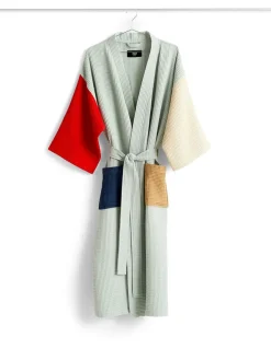 HAY Waffle badekåbe, cream multi fra><noscript><img width=