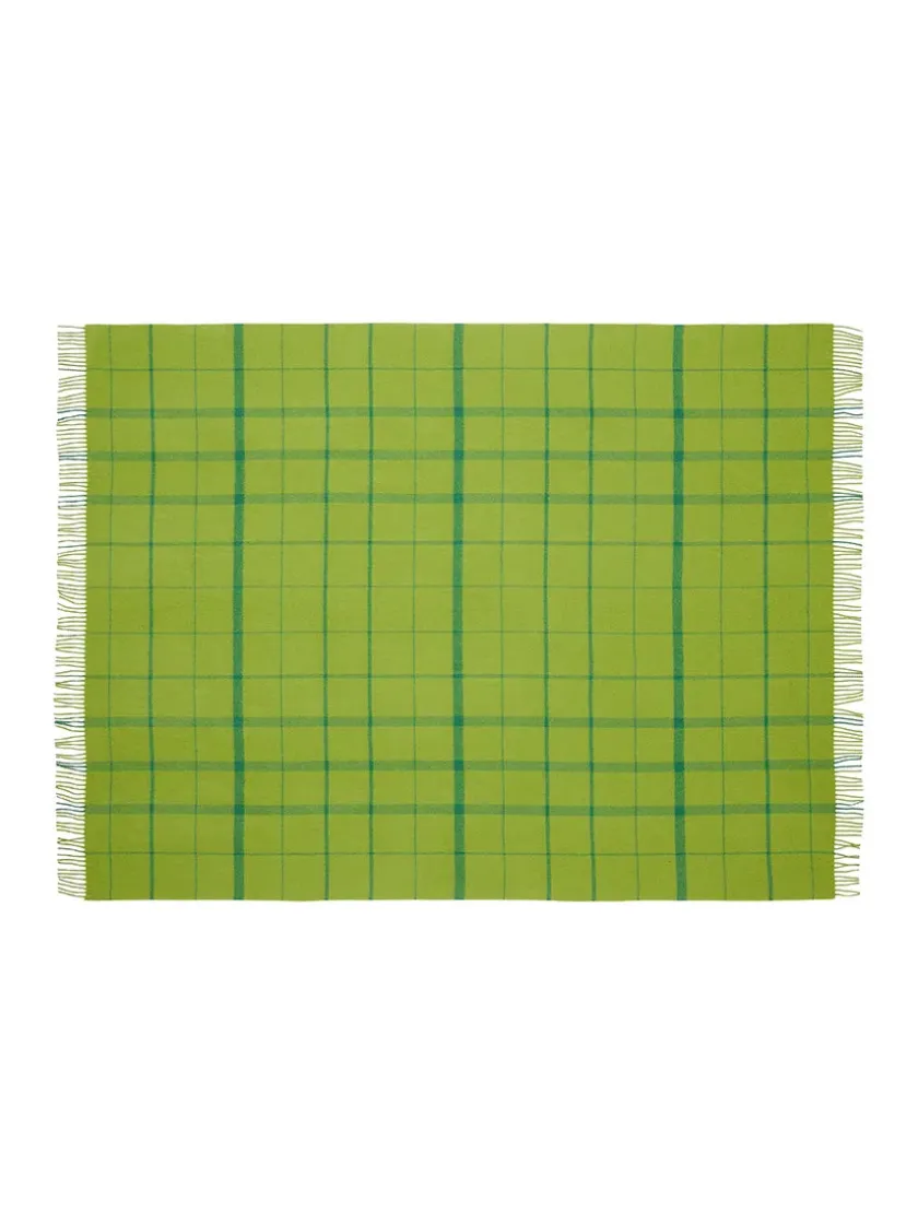 Silkeborg Uldspinderi Warp & Weft Plaid, chamomile/mustard fra> Puder Og Plaider
