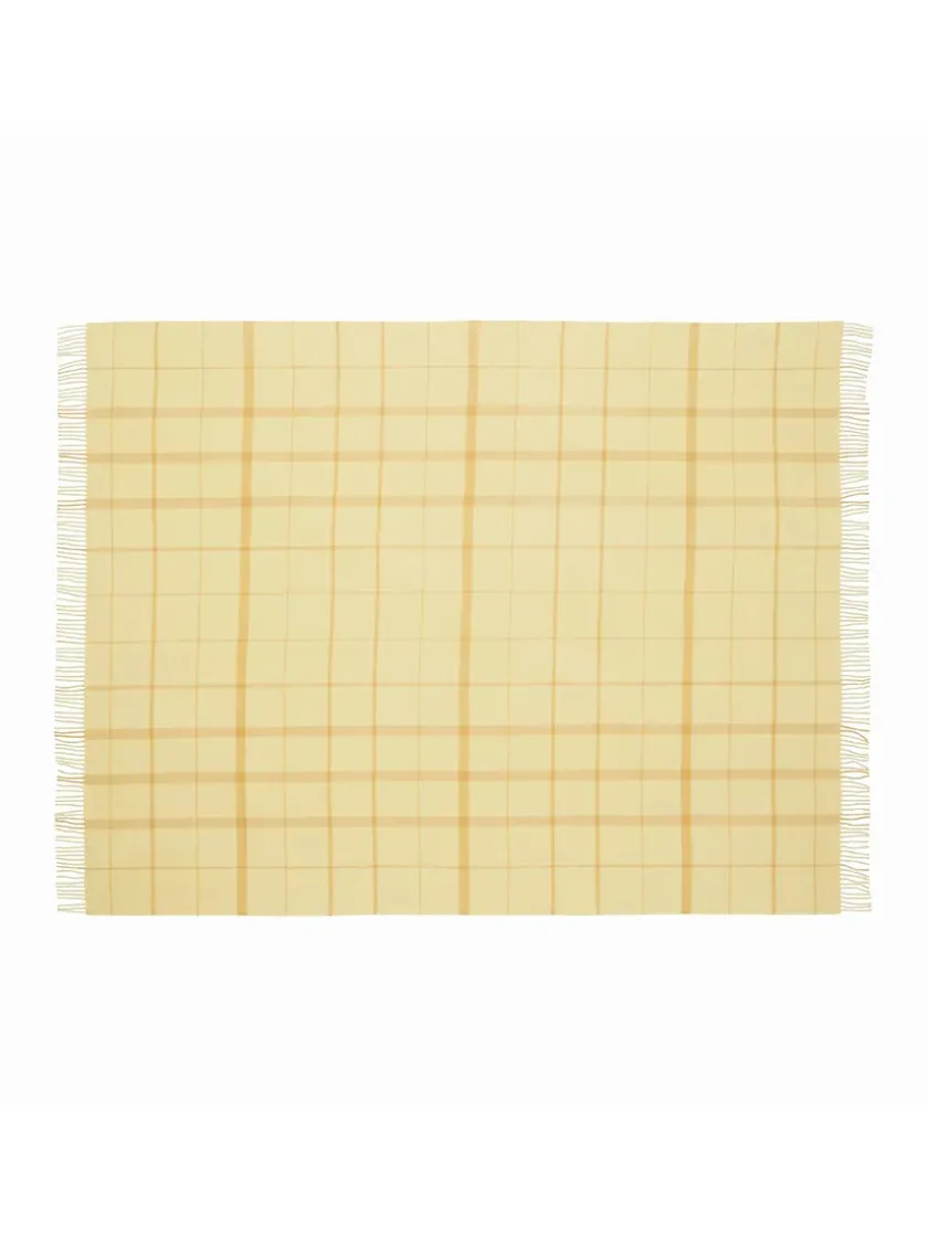 Silkeborg Uldspinderi Warp & Weft Plaid, concrete/midnight fra> Puder Og Plaider