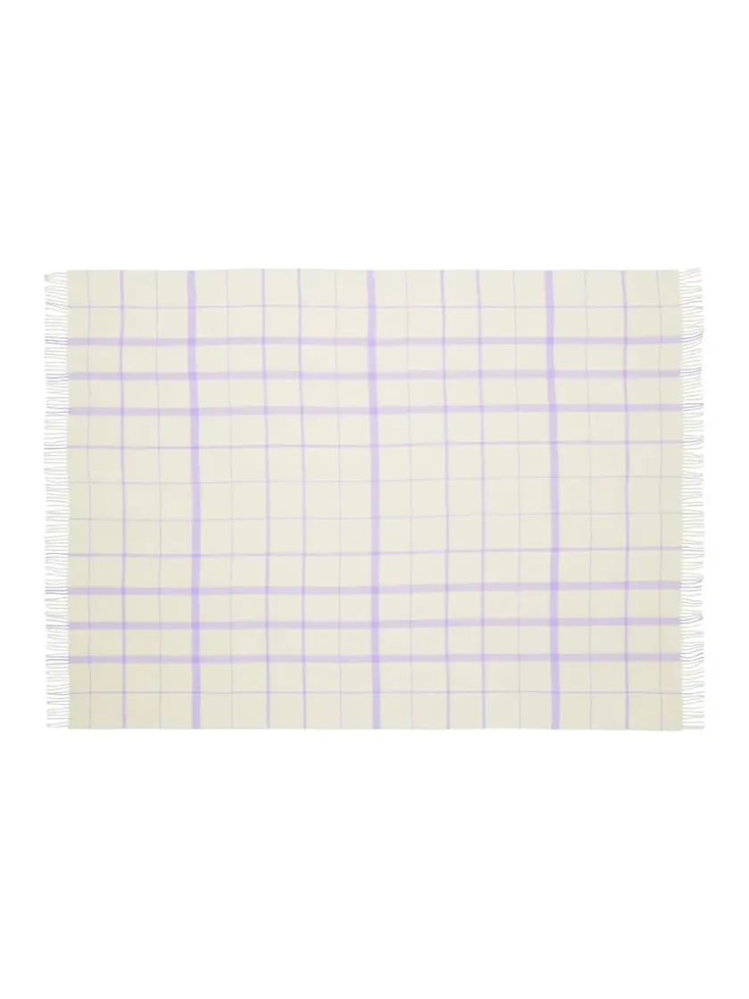Silkeborg Uldspinderi Warp & Weft Plaid, concrete/midnight fra> Puder Og Plaider