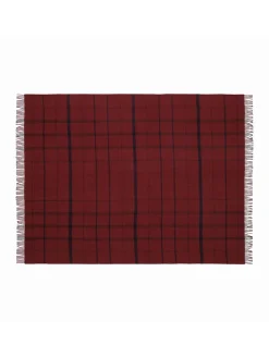 Silkeborg Uldspinderi Warp & Weft Plaid, coral/amber fra><noscript><img width=