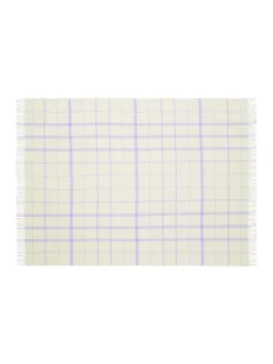 Silkeborg Uldspinderi Warp & Weft Plaid, raw white/lilac fra><noscript><img width=