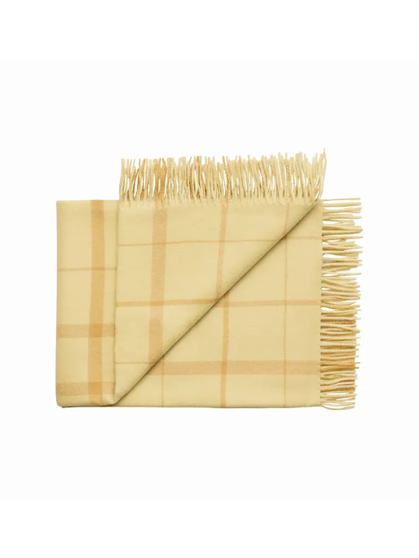 Silkeborg Uldspinderi Warp & Weft Plaid, raw white/lilac fra> Puder Og Plaider