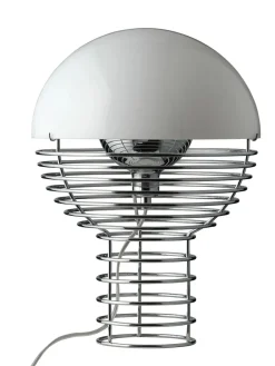 Verpan Wire Bordlampe Ø30, hvid af Verner Panton> Spots