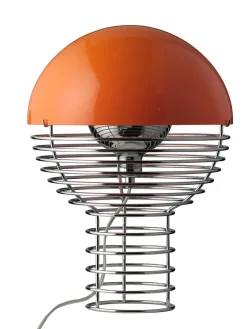 Verpan Wire Bordlampe Ø30, rød af Verner Panton><noscript><img width=
