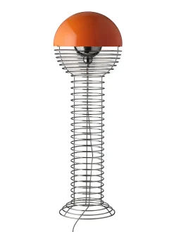 Verpan Wire Gulvlampe, orange af Verner Panton> Gulvlamper|Spots