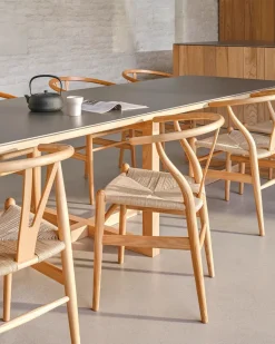 Carl Hansen & Søn Y-stol CH24, Bøg lak af Hans J. Wegner> Spisebordsstole