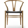 Carl Hansen & Søn Y-stol CH24, eg olie med sort flet af Hans J. Wegner> Spisebordsstole