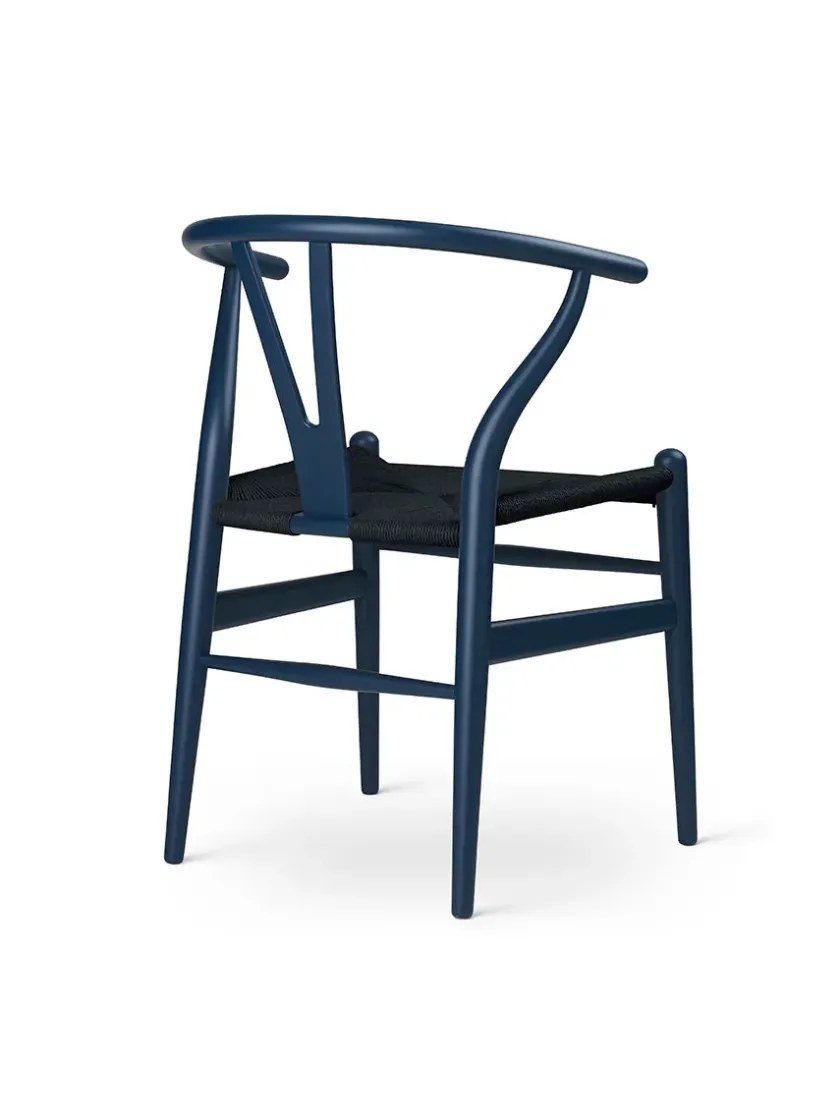 Carl Hansen & Søn Y-stol CH24 Soft Anthracite Grey med sort flet af Hans J. Wegner> Spisebordsstole