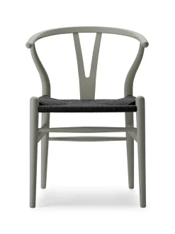 Carl Hansen & Søn Y-stol CH24 Soft Anthracite Grey med sort flet af Hans J. Wegner><noscript><img width=