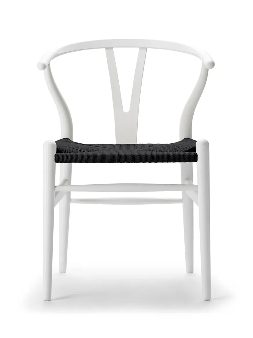 Carl Hansen & Søn Y-stol CH24 Soft Anthracite Grey med sort flet af Hans J. Wegner> Spisebordsstole
