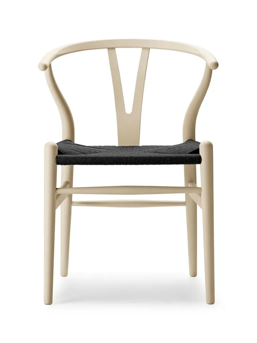 Carl Hansen & Søn Y-stol CH24 Soft Anthracite Grey med sort flet af Hans J. Wegner> Spisebordsstole