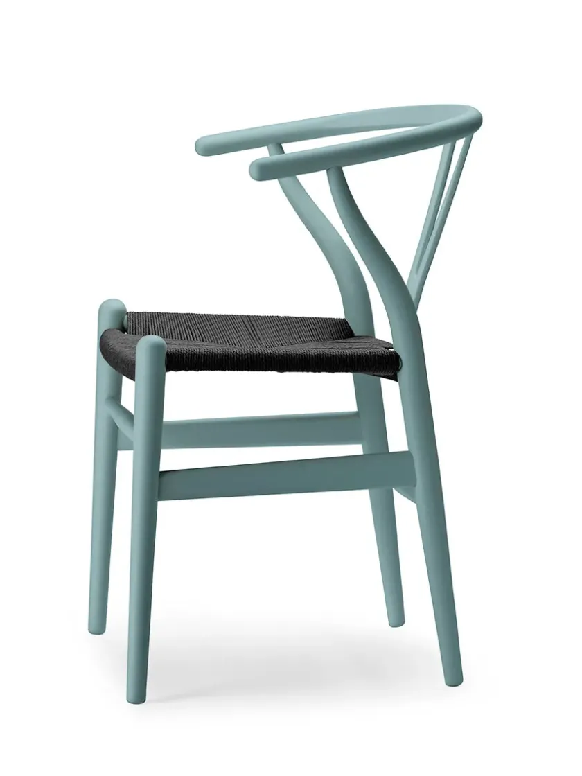 Carl Hansen & Søn Y-stol CH24 Soft Anthracite Grey med sort flet af Hans J. Wegner> Spisebordsstole