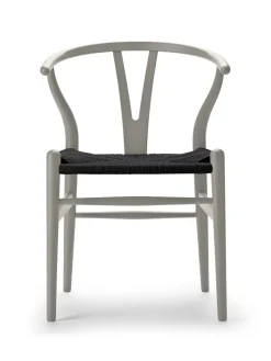 Carl Hansen & Søn Y-stol CH24 Soft Anthracite Grey med sort flet af Hans J. Wegner><noscript><img width=