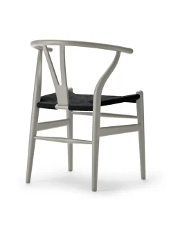 Carl Hansen & Søn Y-stol CH24 Soft Anthracite Grey med sort flet af Hans J. Wegner><noscript><img width=