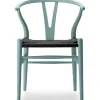 Carl Hansen & Søn Y-stol CH24 Soft Pewter med sort flet af Hans J. Wegner> Spisebordsstole