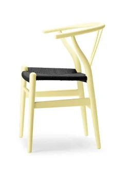 Carl Hansen & Søn Y-stol CH24 Soft Pewter med sort flet af Hans J. Wegner><noscript><img width=