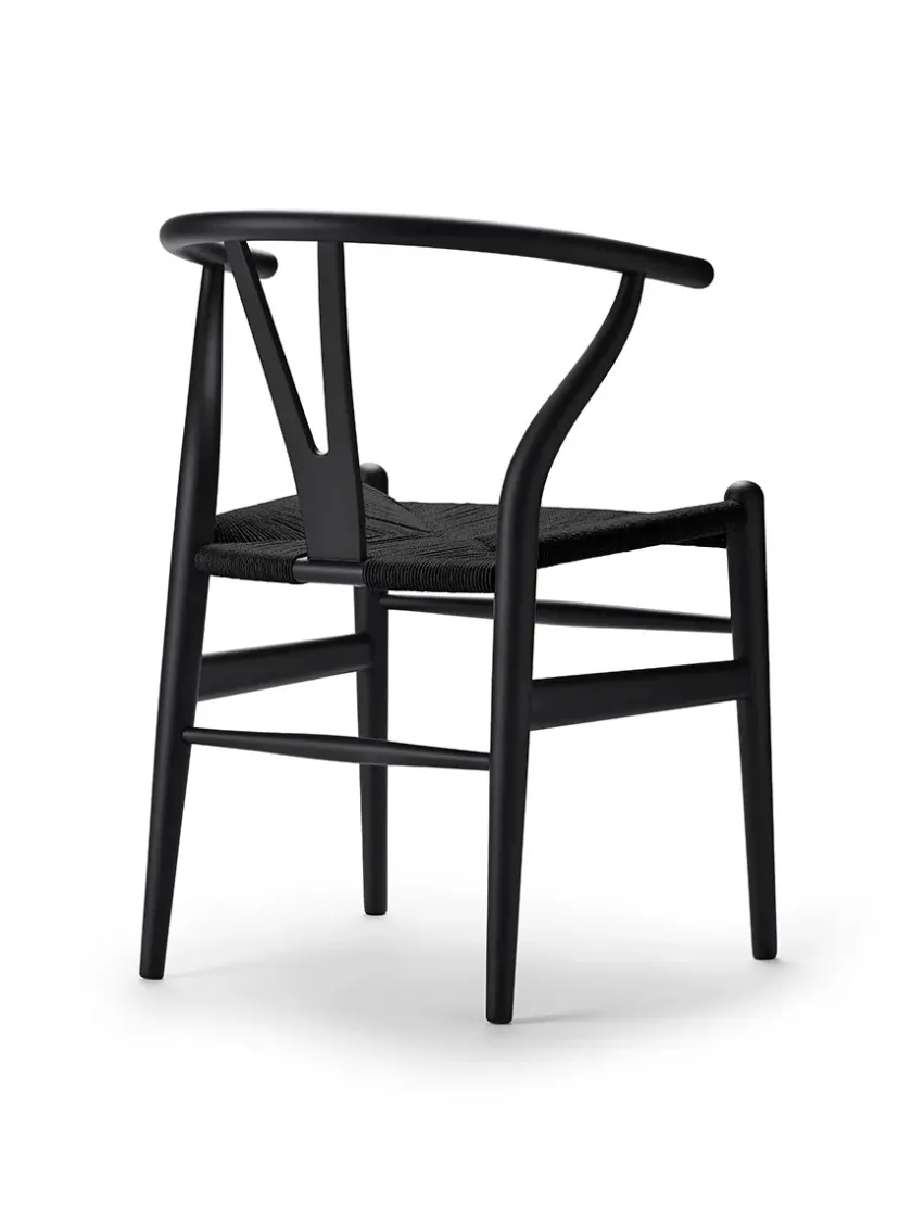 Carl Hansen & Søn Y-stol CH24 Soft Seaweed med sort flet af Hans J. Wegner> Spisebordsstole
