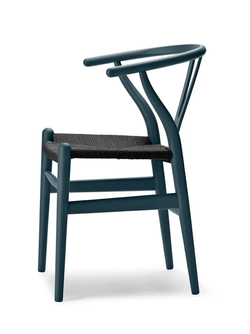 Carl Hansen & Søn Y-stol CH24 Soft Seaweed med sort flet af Hans J. Wegner> Spisebordsstole