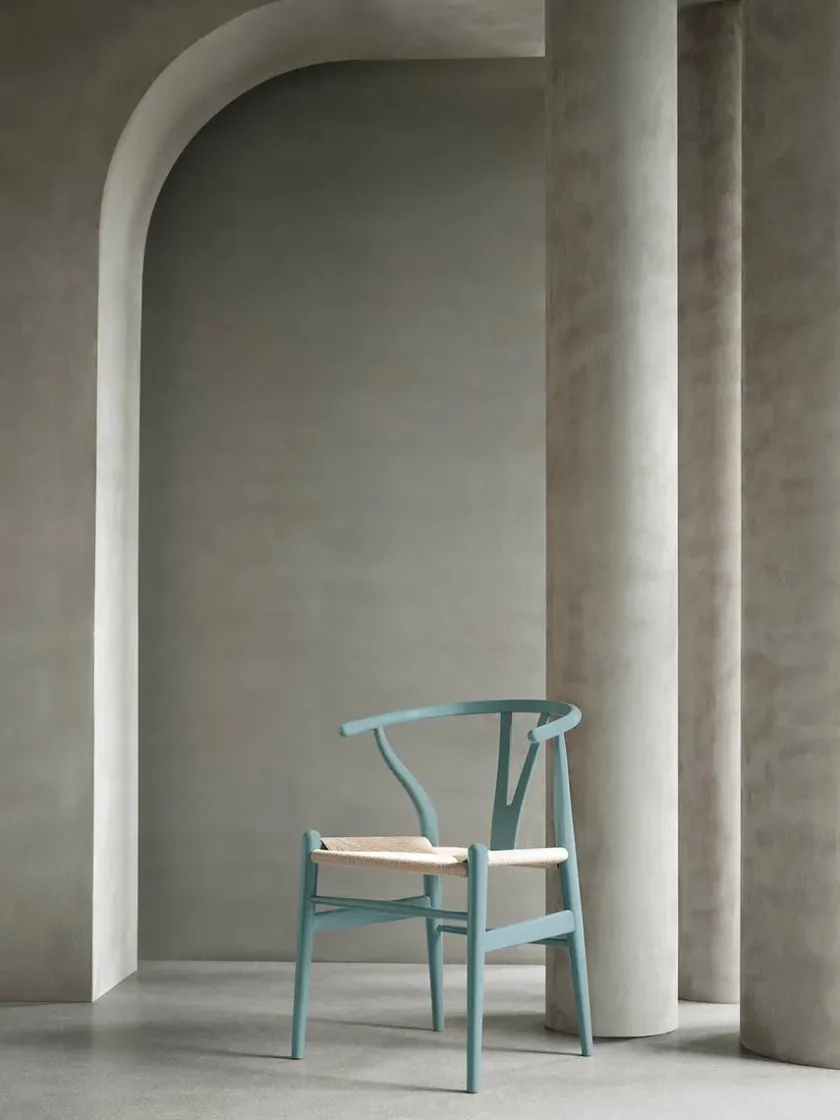 Carl Hansen & Søn Y-stol CH24 Soft Silver Grey af Hans J. Wegner> Spisebordsstole