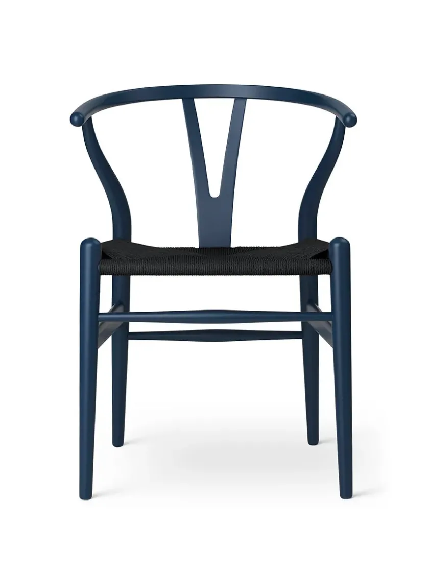 Carl Hansen & Søn Y-stol CH24 Soft Slate med sort flet af Hans J. Wegner> Spisebordsstole