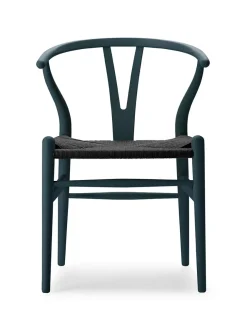 Carl Hansen & Søn Y-stol CH24 Soft Slate med sort flet af Hans J. Wegner><noscript><img width=
