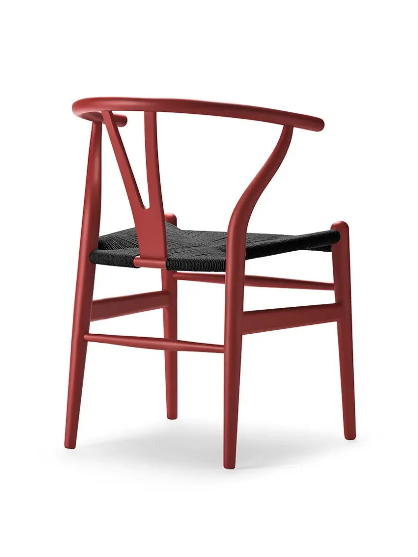 Carl Hansen & Søn Y-stol CH24 Soft Terracotta med sort flet af Hans J. Wegner> Spisebordsstole