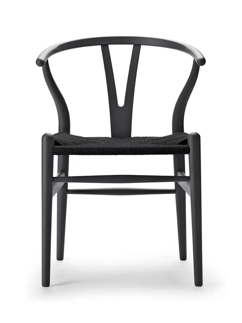 Carl Hansen & Søn Y-stol CH24 Soft Terracotta med sort flet af Hans J. Wegner> Spisebordsstole