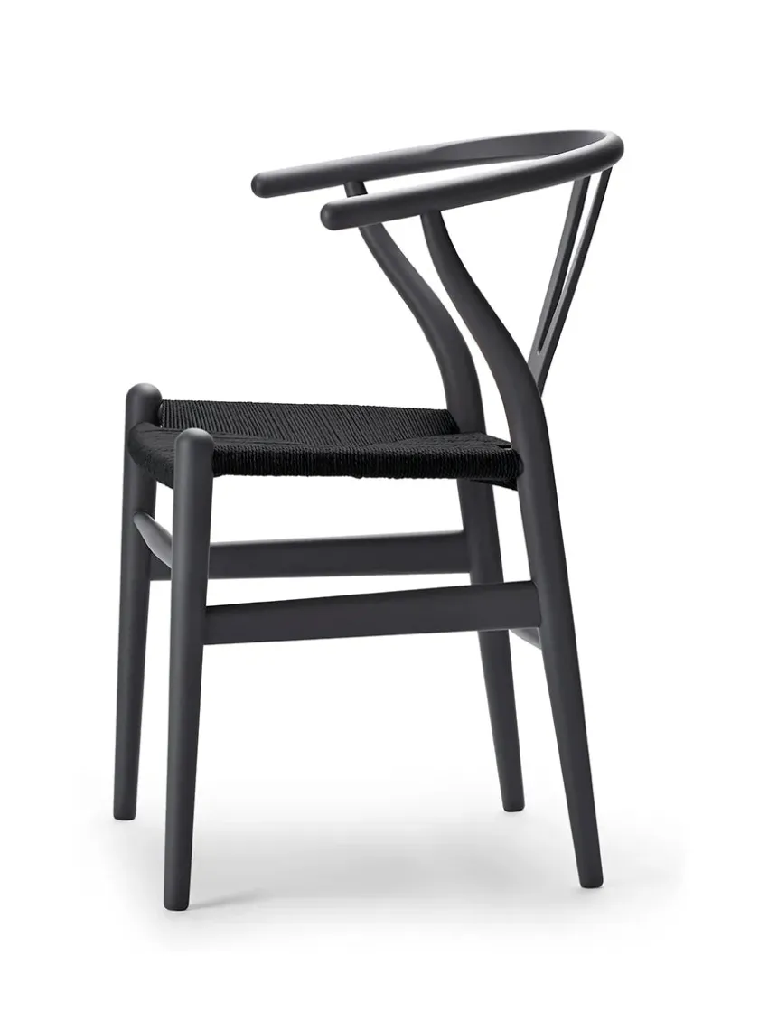 Carl Hansen & Søn Y-stol CH24 Soft Terracotta med sort flet af Hans J. Wegner> Spisebordsstole