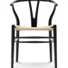 Carl Hansen & Søn Y-stol CH24, sort ask af Hans J. Wegner> Spisebordsstole