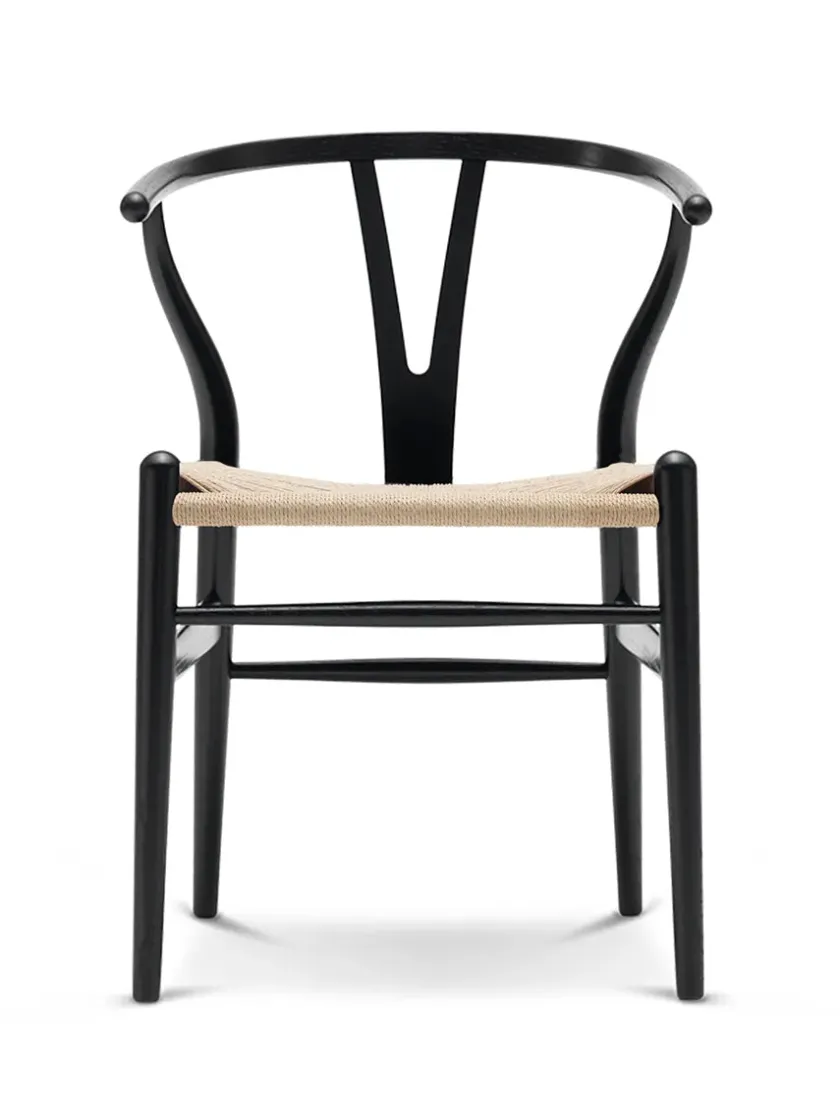 Carl Hansen & Søn Y-stol CH24, sort eg af Hans J. Wegner> Spisebordsstole