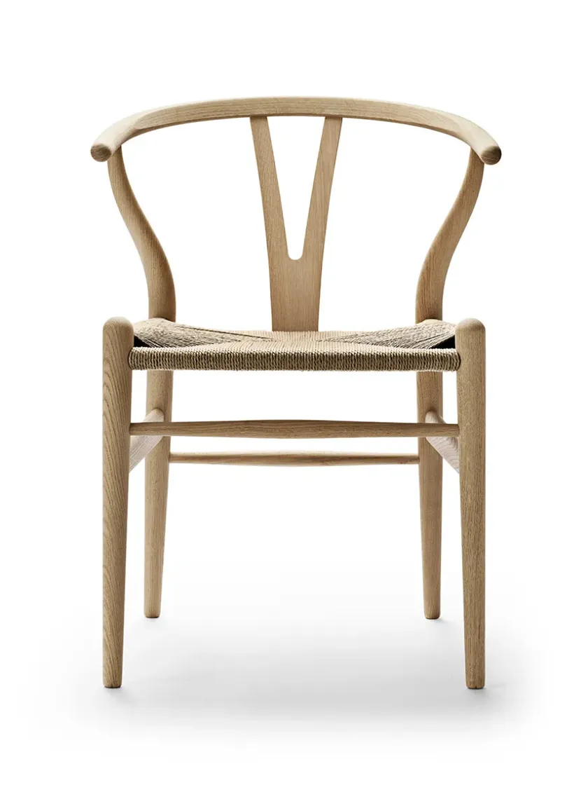 Carl Hansen & Søn Y-stol CH24, sort eg af Hans J. Wegner> Spisebordsstole